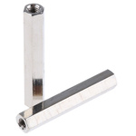 Essentra Standoff, M3 x M3 Thread, 30mm Body, Brass, Female/Female