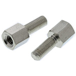Essentra Standoff, M3 x M3 Thread, 5mm Body, Brass, Male/Female, 8mm Stud