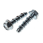 RS PRO Zinc Plated Steel Ankerbolt 8mm x 30mm, 6mm Fixing Hole