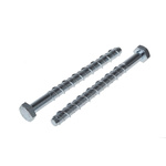 RS PRO Zinc Plated Steel Ankerbolt 12mm x 130mm, 10mm Fixing Hole