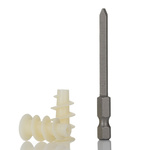 RS PRO White Plastic Wall Plug