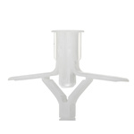RS PRO White Plastic Spring Toggle Fixings, 8mm fixing hole diameter