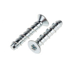 RS PRO Carbon Steel Anchor Bolt M10 x 60mm, 10mm Fixing Hole