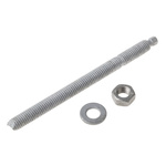 RS PRO Carbon Steel Anchor Bolt M8 x 110mm, 10mm Fixing Hole