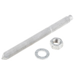 RS PRO Carbon Steel Anchor Bolt M16 x 190mm, 18mm Fixing Hole