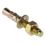 RS PRO Carbon Steel Anchor Bolt M12 x 80mm, 12mm Fixing Hole