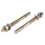 RS PRO Carbon Steel Anchor Bolt M16 x 175mm, 16mm Fixing Hole