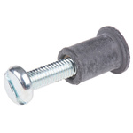RawlPlug Black Rubber, Steel Wall Plug, 14.1mm Length, 10mm Fixing Hole Diameter