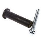RawlPlug Black Rubber, Steel Wall Plug, 39.8mm Length, 10mm Fixing Hole Diameter