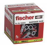 Fischer Fixings Nylon Screw Anchor 50mm, 10mm Fixing Hole