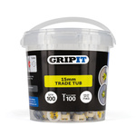 Gripit Yellow Plastic, Steel Plasterboard Fixings, 15mm fixing hole diameter