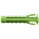 Fischer Fixings Green Wall Plug, 30mm Length, 6mm Fixing Hole Diameter