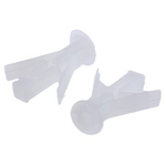 RS PRO White Plastic Spring Toggle Cavity Fixing, 8mm fixing hole diameter