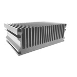 Heatsink, Universal Rectangular Alu, 0.1°C/W, 150 x 215 x 77mm, PCB Mount