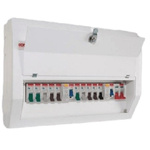 Contactum 8 Way Steel Consumer Unit, 100A Defender