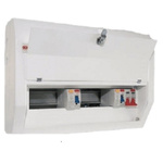Contactum 8 Way Steel Consumer Unit, 100A Defender