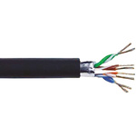 Alpha Wire Black TPE Cat5e Cable UTP, 152m Unterminated/Unterminated