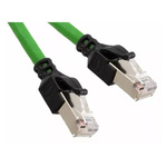 HARTING Green PUR Cat5e Cable SF/UTP, 5m Male RJ45/Male RJ45