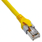 HARTING Yellow PUR Cat5e Cable SF/UTP, 500mm Male RJ45/Male RJ45