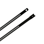 RS PRO Black Cable Tie 316 Stainless Steel Ladder Single Lock, 225mm x 7 mm
