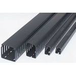 Betaduct Black Slotted Panel Trunking - Closed Slot, W25 mm x D35mm, L2m, Noryl