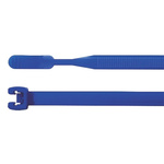 HellermannTyton Blue Cable Tie Nylon Q-Tie, 210mm x 4.7 mm
