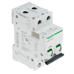 Schneider Electric Acti 9 iC60H MCB Mini Circuit Breaker, 2P, 6A Curve B, 12 → 133 V, 220 → 240 V, 380