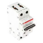 ABB System Pro M Compact S200M MCB, 2P, 1A Curve C, 440V AC, 125V DC, 10 kA Breaking Capacity