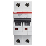 ABB System Pro M Compact S200M MCB, 2P, 10A Curve B, 440V AC, 125V DC, 10 kA Breaking Capacity
