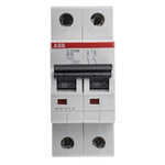 ABB System Pro M Compact S200M MCB, 2P, 6A Curve B, 440V AC, 125V DC, 10 kA Breaking Capacity