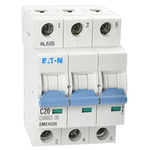 Eaton MEMShield MCB, 3P, 20A Curve C, 230V AC, 48V DC, 10 kA Breaking Capacity