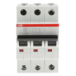 ABB System Pro M Compact S200 MCB, 3P, 25A Curve D, 440V AC, 6 kA Breaking Capacity
