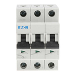 Eaton xEffect MCB, 3P, 6A Curve C, 400V AC, 10 kA Breaking Capacity