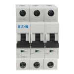 Eaton xEffect MCB, 3P, 16A Curve C, 400V AC, 10 kA Breaking Capacity