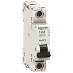 Schneider Electric Multi 9 MGN MCB, 1P, 40A Curve C, 250V DC, 6 kA Breaking Capacity