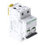 Schneider Electric Acti 9 iC60L MCB, 2P, 10A Curve C, 100 → 130V AC, 12 → 144V DC, 10 kA Breaking Capacity