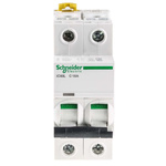 Schneider Electric Acti 9 iC60L MCB, 2P, 16A Curve C, 400V AC, 12 → 144V DC, 10 kA Breaking Capacity