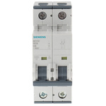 Siemens Sentron 5SY4 MCB, 2P, 2A Curve C, 400V AC, 400V DC, 10 kA Breaking Capacity