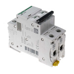 Schneider Electric Acti 9 iC60N MCB, 2P, 1A Curve B, 440V AC, 100 → 133V DC, 6 kA Breaking Capacity