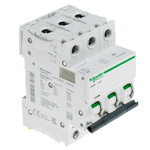 Schneider Electric Acti 9 iC60H MCB, 3P, 4A Curve C, 440V AC, 100 → 133V DC, 10 kA Breaking Capacity