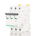 Schneider Electric Acti 9 iC60H MCB, 3P, 6A Curve C, 440V AC, 100 → 133V DC, 10 kA Breaking Capacity