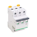 Schneider Electric Acti 9 iC60H MCB, 3P, 50A Curve C, 440V AC, 100 → 133V DC, 10 kA Breaking Capacity