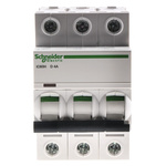 Schneider Electric Acti 9 iC60H MCB, 3P, 4A Curve D, 440V AC, 100 → 133V DC, 10 kA Breaking Capacity