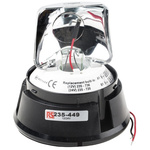 RS PRO Rotating Beacon, 12 V dc, 24 V dc, Surface Mount, Incandescent Bulb, IP56