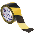 RS PRO Black/Yellow High-Density Polyethylene 100m Barrier Tape, 0.02mm Thickness