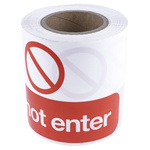 RS PRO Red/White Polyethylene 100m Barrier Tape