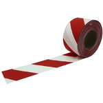 RS PRO RSNA 580 RB Red/White High-Density Polyethylene 500m Lane Marking Tape, 0.025mm Thickness