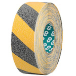 Advance Tapes Black/Yellow PVC 18m Hazard Tape, 1mm Thickness