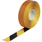 Brady Black/Yellow Vinyl 30.48m Lane Marking Tape, 1.27mm Thickness