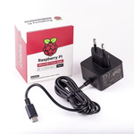 Raspberry Pi Raspberry Pi Power Supply, USB Type C with EU Plug Type, 1.5m